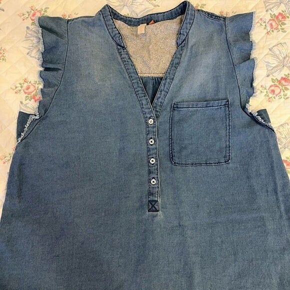 Pilcro Flounced Tunic Dress size Large Anthropologie - Picture 3 of 10